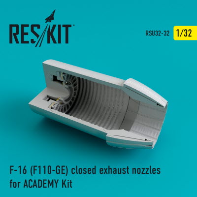 RSU32-0032 1/32 F-16 \"Fighting Falcon\" (F110-GE) closed exhaust nozzle for Academy kit (1/32)