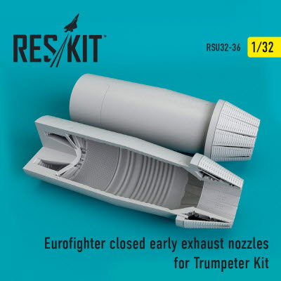 RSU32-0036 1/32 Eurofighter closed (early type) exhaust nozzles for Trumpeter kit (1/32)