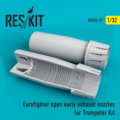 RSU32-0037 1/32 Eurofighter open (early type) exhaust nozzles for Trumpeter kit (1/32)