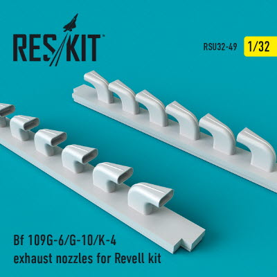 RSU32-0049 1/32 Bf-109 (G-6,G-10,K-4) exhaust nozzles for Revell kit (1/32)