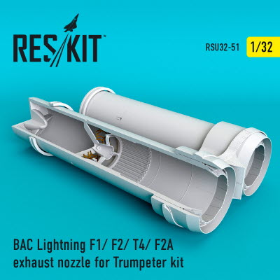 RSU32-0051 1/32 BAC Lightning F1/ F2/ T4/ F2A exhaust nozzles for Trumpeter kit (1/32)