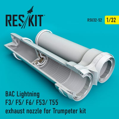 RSU32-0052 1/32 BAC Lightning F3/ F5/ F6/ F53/ T55 exhaust nozzles for Trumpeter kit (1/32)