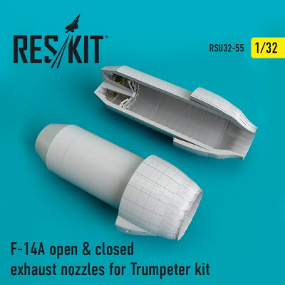 RSU32-0055 1/32 F-14A \"Tomcat\" open & closed exhaust nozzles Trumpeter kit (1/32)