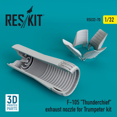 [사전 예약] RSU32-0070 1/32 F-105 "Thunderchief" exhaust nozzle for Trumpeter kit (1/32)