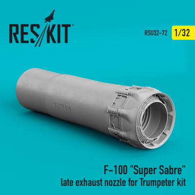 RSU32-0072 1/32 F-100 \"Super Sabre\" late exhaust nozzle for Trumpeter kit (1/32)