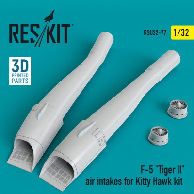 RSU32-0077 1/32 F-5 \"Tiger ll\" air intakes for Kitty Hawk kit (3D Printing) (1/32)