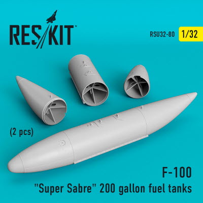 [사전 예약] RSU32-0080 1/32 F-100 "Super Sabre" 200 gallon fuel tanks (1/32)