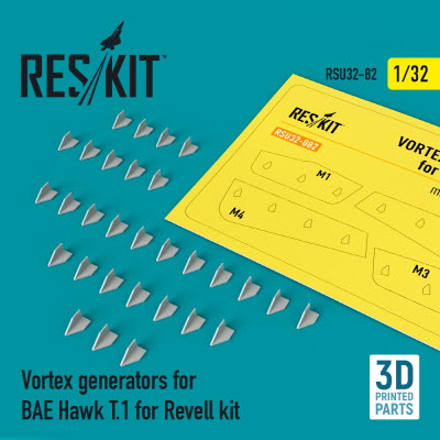 RSU32-0082 1/32 Vortex generators for BAE Hawk T.1 for Revell kit (3D Printing) (1/32)