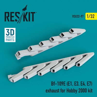 [사전 예약] RSU32-0097 1/32 Bf-109E (E1, E3, E4, E7) exhaust for Hobby 2000 kit (1/32)