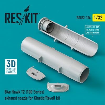 [사전 예약] RSU32-0104 1/32 BAe Hawk T2 (100 Series) exhaust nozzle for Kinetic/Revell kit (1/32)