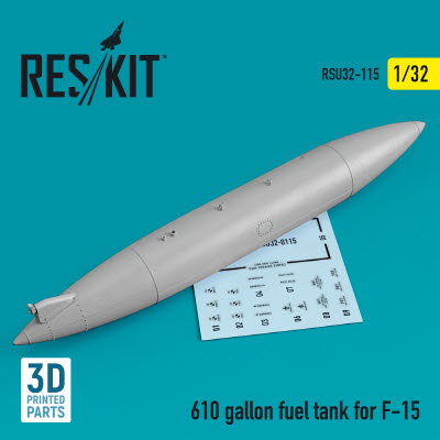 [사전 예약] RSU32-0115 1/32 610 gallon fuel tank for F-15 (1 pcs) (3D printing) (1/32)