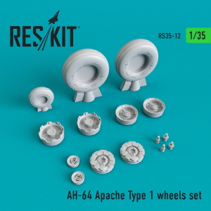 RS35-0012 1/35 AH-64 "Apache" type 1 wheels set (1/35)