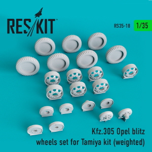 [사전 예약] RS35-0018 1/35 Kfz.305 Opel blitz wheels set for Tamiya Kit (weighted) (1/35)