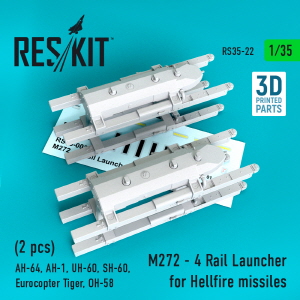 RS35-0022 1/35 M272 - 4 Rail Launcher for Hellfire missiles (2 pcs) (AH-64, AH-1, UH-60, SH-60, Euro