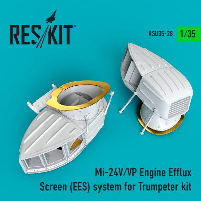 RSU35-0028 1/35 Mi-24 (V,VP) Engine Efflux Screen (EES) system for Trumpeter kit (1/35)