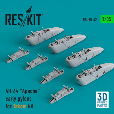 RSU35-0042 1/35 AH-64 \"Apache\" early pylons for Takom kit (3D Printing) (1/35)