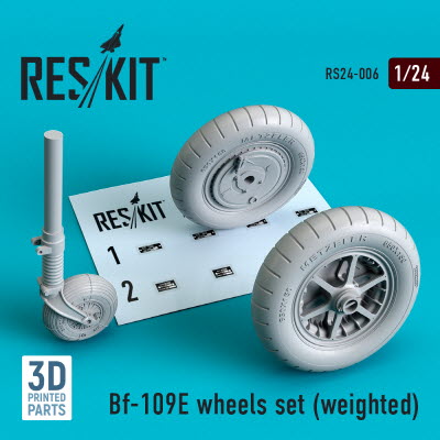 RS24-0006 1/24 Bf-109E wheels set (weighted) (1/24)