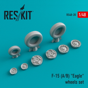 RS48-0020 1/48 F-15 (A,B) \"Eagle\" (weighted) wheels set (1/48)