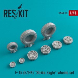 RS48-0021 1/48 F-15 (E,I,K) \"Strike Eagle\" (weighted) wheels set (1/48)