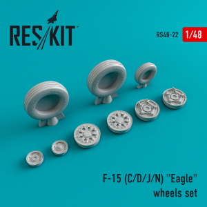 RS48-0022 1/48 F-15 (C,D,J,N) \"Eagle\" (weighted) wheels set (1/48)