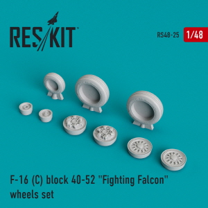 [사전 예약] RS48-0025 1/48 F-16C block 40-52 \"Fighting Falcon\" (weighted) wheels set (1/48)