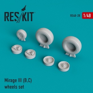 RS48-0028 1/48 Mirage III (B,C) wheels set (1/48)