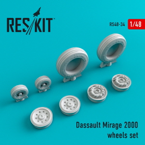 RS48-0034 1/48 Mirage 2000 (weighted) wheels set (1/48)