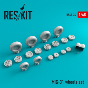 RS48-0036 1/48 MiG-31 wheels set (1/48)