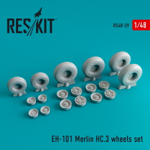 [사전 예약] RS48-0039 1/48 EH-101 Merlin HC.3 wheels set (1/48)