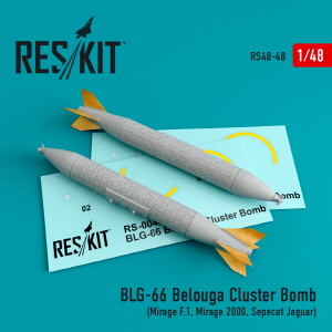 [사전 예약] RS48-0048 1/48 BLG-66 Belouga cluster bombs (2 pcs) (Mirage F.1, Mirage 2000, Sepecat Jaguar) (1/48)