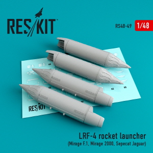 RS48-0049 1/48 LRF-4 rocket launchers (4 pcs) (Mirage F.1, Mirage 2000, Sepecat Jaguar) (1/48)