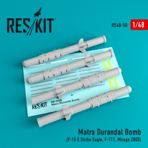 [사전 예약] RS48-0050 1/48 Matra Durandal bombs (4 pcs) (F-15 E Strike Eagle, F-111, Mirage 2000) (1/48)