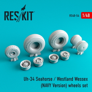 [사전 예약] RS48-0054 1/48 Uh-34 Seahorse/Westland Wessex (NAVY Version) wheels set (1/48)
