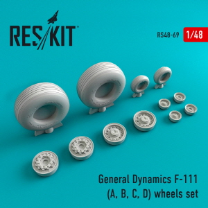 RS48-0069 1/48 F-111 (A,B,C,D) wheels set (weighted) (1/48)