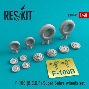 [사전 예약] RS48-0071 1/48 F-100 (B,C,D,F) "Super Sabre" wheels set (1/48)