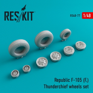 RS48-0077 1/48 F-105F \"Thunderchief\" wheels set (1/48)