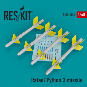 RS48-0084 1/48 Python 3 missiles (4 pcs) (IAI Kfir, F-15C/I, F-16I, JF-17, MiG-211, Mirage F.1) (1/4