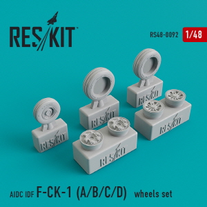 RS48-0092 1/48 AIDC IDF F-CK-1 (A,B,C,D) wheels set (weighted) (1/48)