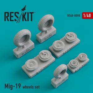 RS48-0098 1/48 MiG-19 wheels set (1/48)