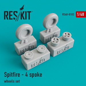 RS48-0103 1/48 Spitfire (4 spoke) wheels set (1/48)
