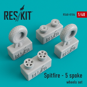 RS48-0104 1/48 Spitfire (5 spoke) wheels set (1/48)