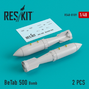 RS48-0109 1/48 BeTab 500 bombs (2 pcs) (Su-17/24/25/34, MiG-27) (1/48)