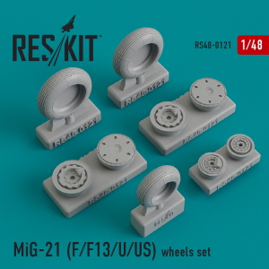 RS48-0121 1/48 MiG-21 (F, F13, U, US) wheels set (1/48)