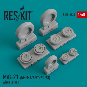 RS48-0123 1/48 MiG-21 (bis, MT, SMT, 21-93) wheels set (1/48)