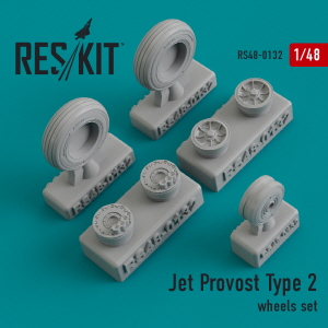 RS48-0132 1/48 Jet Provost type 2 wheels set (weighted) (1/48)