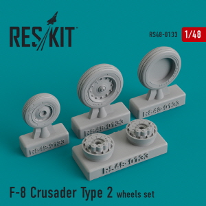 RS48-0133 1/48 F-8 \"Crusader\" type 2 (weighted) wheels set (1/48)
