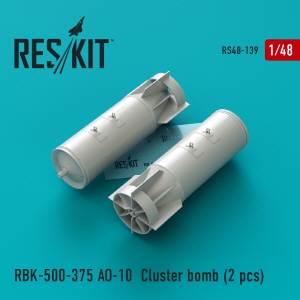RS48-0139 1/48 RBK-500-375 АО-10 Cluster bombs (2 pcs) Su-17, Su-24, Su-25, Su-34, MiG-21, MiG-27 (1