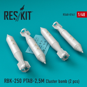 RS48-0141 1/48 RBK-250 PTAB-2,5M Cluster bombs (4 pcs) (Su-7, Su-17, Su-22, Su-24, Su-25, Su-34, MiG