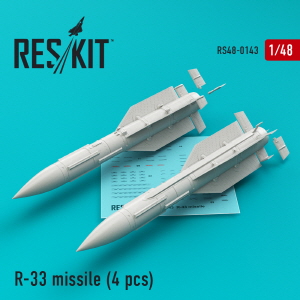[사전 예약] RS48-0143 1/48 R-33 missiles (4 pcs) (MiG-31) (1/48)