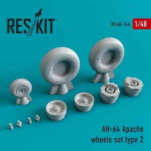 RS48-0144 1/48 AH-64 \"Apache\" type 2 wheels set (1/48)